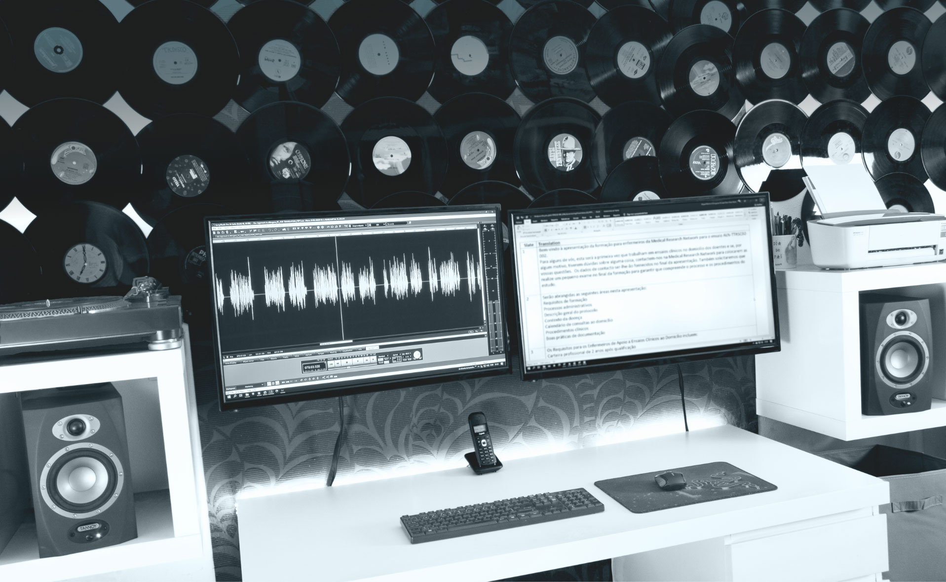 Estação de Pós-Produção Audio no estúdio Get A Voice Portugal